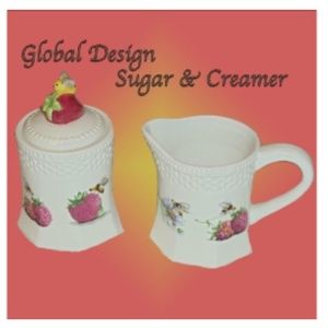 Creamer & Sugar Bowl Global Design Connections - Honeycomb, Bees-Global Design